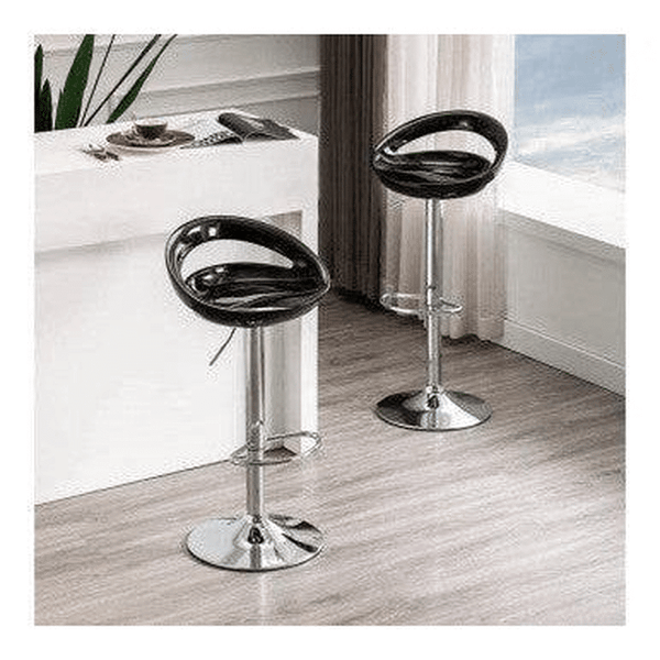 Perfect Dealz Set of 5 Round Acrylic Bar Stool with Chrome Base