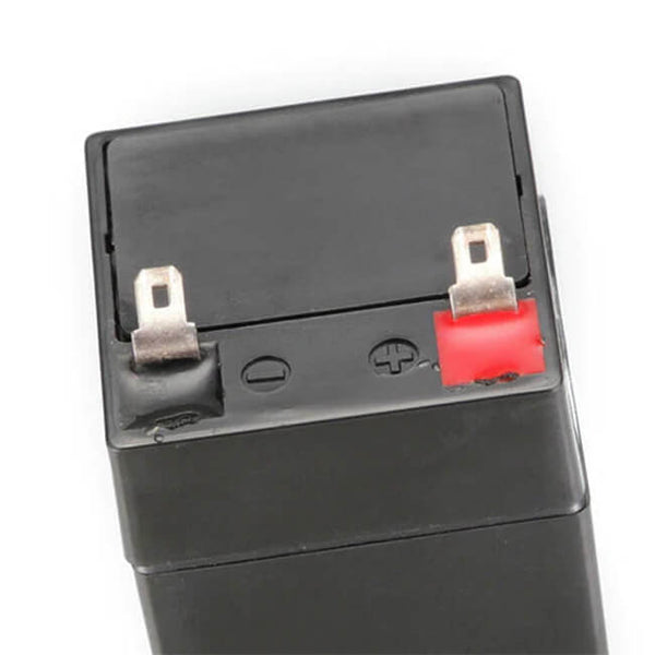 Top view of the 4V 4Ah Rechargeable Battery 20HR showcasing terminals for easy connection.