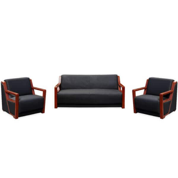 Perfect Dealz Wood Frame Workspace Office Sofa Set