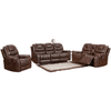 Luxurious Brown Leather Rhyme Recliner Lounge Suite image 1