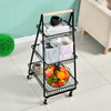 Perfect Dealz 3 Tier Fruit Vegetable Storage Rack with Wheels