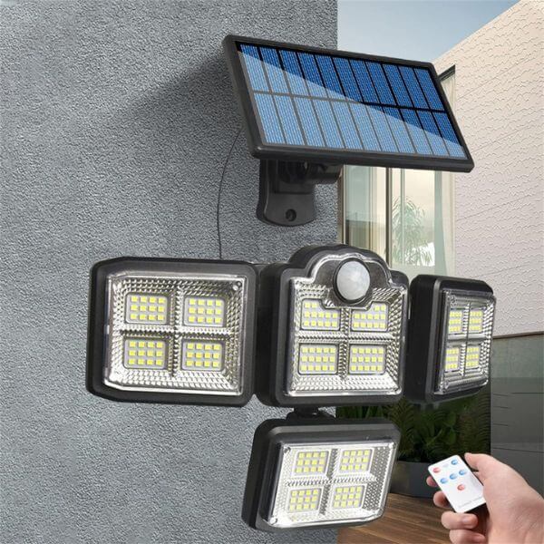 Perfect Dealz 4 Head Outdoor Solar Light with Motion Sensor