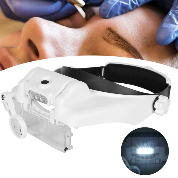3 in 1 LED Head Mounted Magnifier for Crafts and Repairs image 3