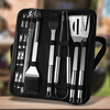 14-Piece Premium Stainless Steel Braai & Grill Tool Set in a case, featuring grilling utensils and tools for outdoor cooking.
