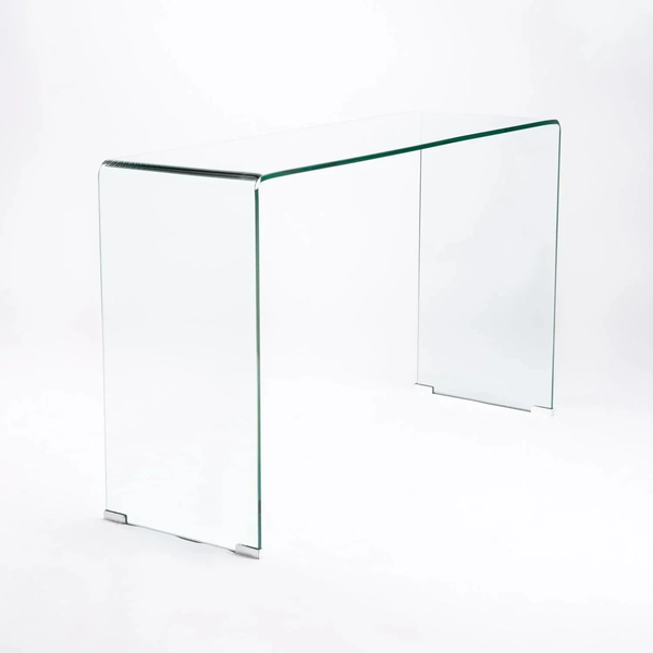 Crystal Edge Clear Glass Narrow Console Table image 1