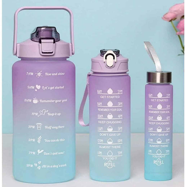 Set of 3 Motivational Water Bottles image 0