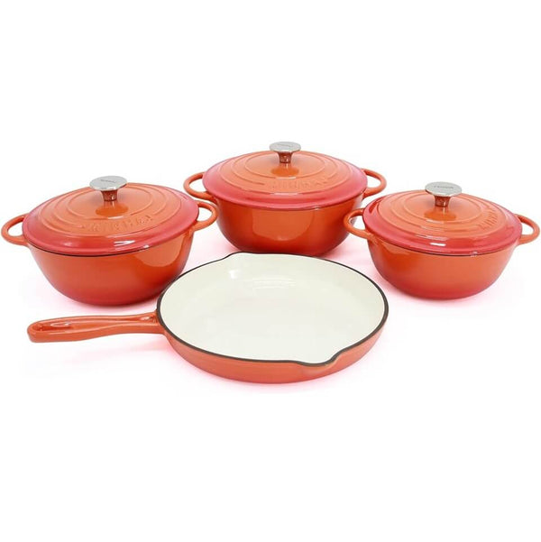 Perfect Dealz 7pcs Enamel Cast Iron Cookware Set