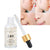 24K Gold Face Serum 30ml with dropper and before/after skin improvement images.