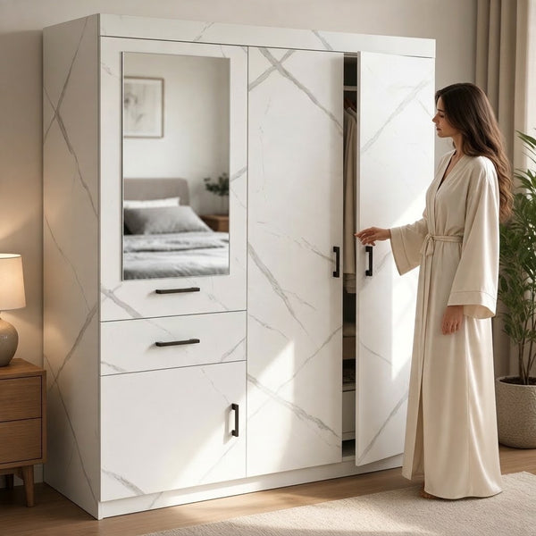 3-Door Freestanding Wardrobe