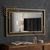 Modern Geometric Decorative Wall Mirror with a gold frame and unique design reflecting stylish interior decor.