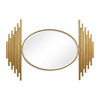 Luxury Oval Wall Mirror with a stylish gold frame and artistic design, perfect for enhancing modern interiors.