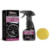 Professional Car Wheel Rim & Tire Cleaning Agent with spray bottle and cleaning sponge, effective for removing grime.