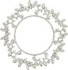 Decorative Stainless Steel Charger Plate featuring a leaf design for elegant table settings and events.