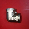 304 Stainless Steel 90 Degree Elbow Pipe Fitting, 1/2 inch threaded connection, fitting for piping systems.