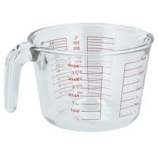 Heat-Resistant Glass Measuring Cup with Handle