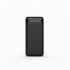 20000mAh Power Bank with Built-In Cables displayed in black, showcasing its digital display and sleek design.