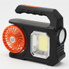 Rechargeable Camping Light with Solar Charger and Fan for portable lighting and airflow.