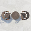 Top view of Garden Patio Furniture Waterproof Mesh Outdoor Dining Chair set with round table.