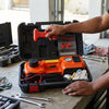 Portable 3 Ton Electric Jack Emergency Tool Set open with tools and flashlight, ideal for roadside emergencies.