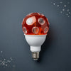 LED 360 Degree Rotating Lightning Lamp Bulb with colorful spherical design, perfect for parties and events.