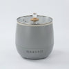 Remote Control Aromatherapy Fan in a stylish design with wood and glass accents for a soothing atmosphere.