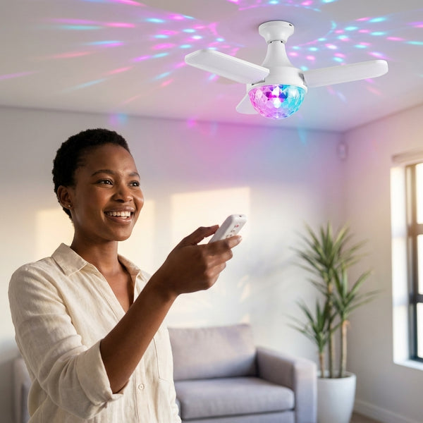4-Leaves Smart LED Bulb Bluetooth Speaker Projection Light