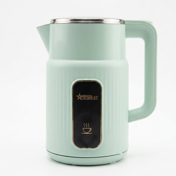 1.8L Stainless Steel Hot Water Kettle in mint green color, perfect for quick coffee and tea preparation.