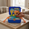 Gas Station Simulation Backpack Role Playing Toy with interactive gas station design and foldable storage.