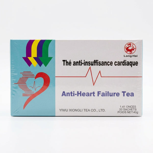 Anti-Heart Failure Herbal Tea packaging featuring heart health design and botanical theme.