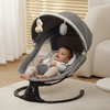 Toddler Music Cradle Swing Baby Electric Rocker Bouncer with smiling baby enjoying the gentle motion and music.