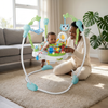 Multifunction Baby Toys Infant Jumperoo Learning Center with baby playing and engaging in safe exercise.