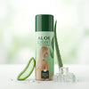 Aloe Light Brightening and Moisturising Lotion bottle with aloe vera and ice cubes for hydration.