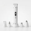 USB Rechargeable Professional Pet Grooming Trimmer with multiple attachment heads for precise grooming.