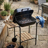 Portable Charcoal Grill with Side Shelves