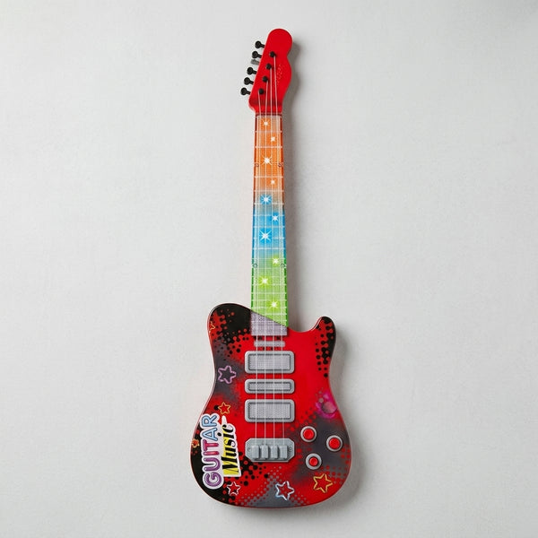 Kids Electric Guitar and Microphone Set with LED Lights