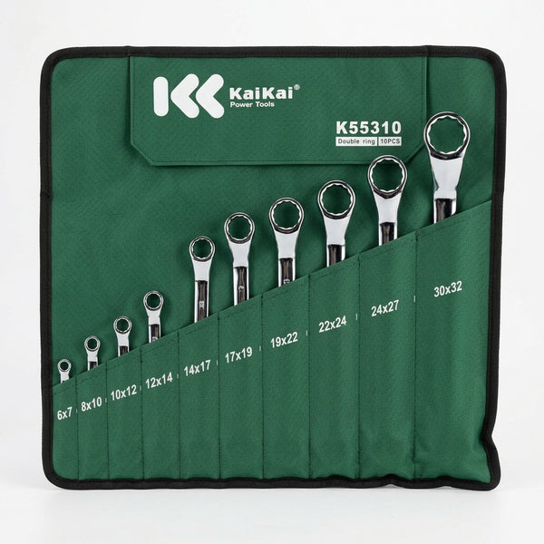 10 Piece Ratcheting Gear Wrench Set