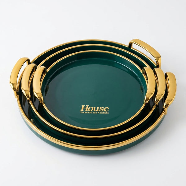 3-in-1 Round Serving Tray Set