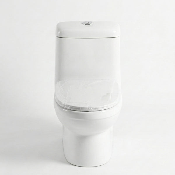Modern Ceramic One-Piece Toilet Unit with sleek design for contemporary bathrooms.