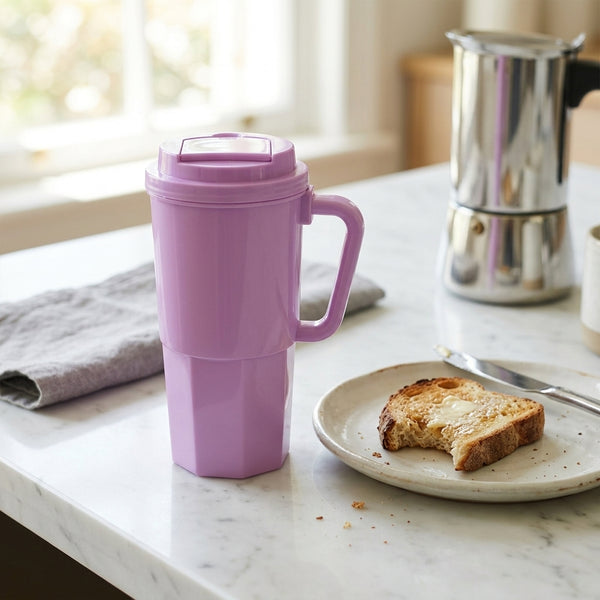 Insulated Travel Mug with Handle