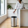 Double-Layer Stainless Steel Open-Top Trash Can