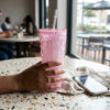 Diamond Pattern Glitter Double-Wall Tumbler with Straw