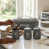 4-Piece Vintage Style Bread Bin and Canister Set