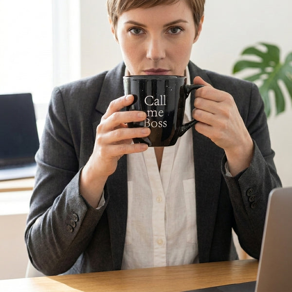 16oz Glossy Porcelain Coffee Mug