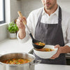 Stainless Steel Silicone Serving Spoon with Wooden Handle