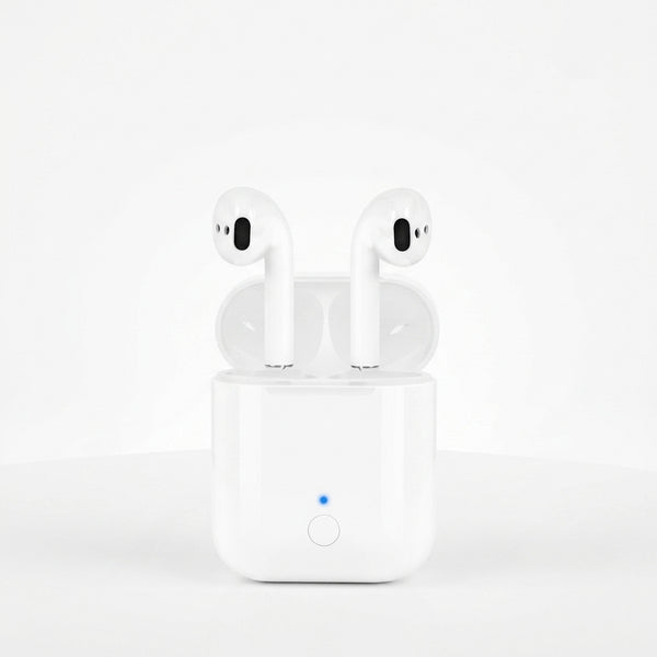 i13 TWS Wireless Bluetooth 5.0 Earbuds in charging case on a plain background.