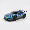 Scale RC Drift Car 4WD High Speed in blue and green design, ready for racing on roads.