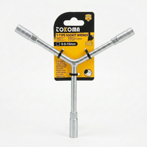 Chrome Vanadium Y-Type Wrench Spanner Set showing a Y-type socket wrench with 8-9-10mm sizes for easy use.