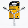 Professional Y-Type Socket Wrench for easy maintenance on bicycles and machinery, featuring three sizes in one design.