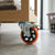 Industrial Heavy Duty Swivel Caster Wheels on a wooden cart, showcasing their smooth mobility and stability.