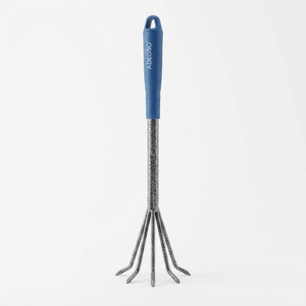 Heavy Duty 3-Prong Hand Rake for effective garden cultivating and soil aeration.